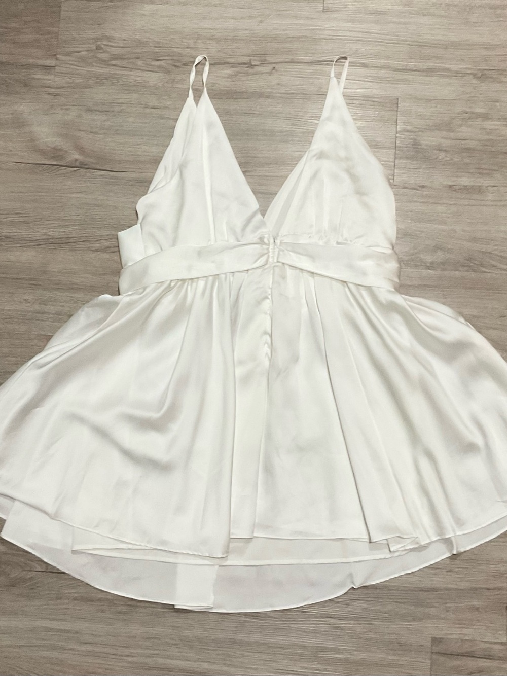 Fashion Nova Sweet Serenity White Twist Front Mini Dress Size 2X NWT
